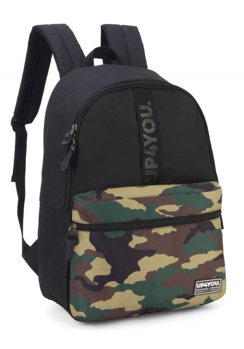 MOCHILA DE COSTAS UP4YOU CAMUFLADA PRETO - REF. MS46524UP-PTO - 1 UNIDADE