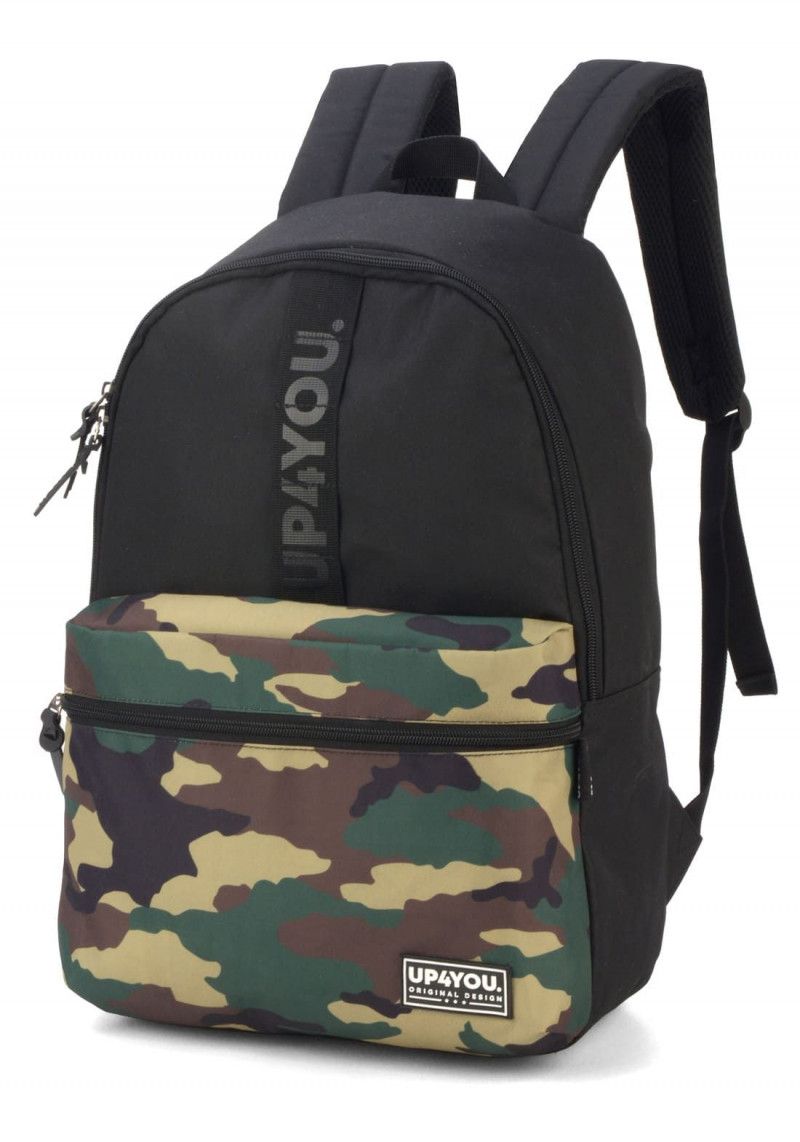 MOCHILA DE COSTAS UP4YOU CAMUFLADA PRETO - REF. MS46524UP-PTO - 1 UNIDADE