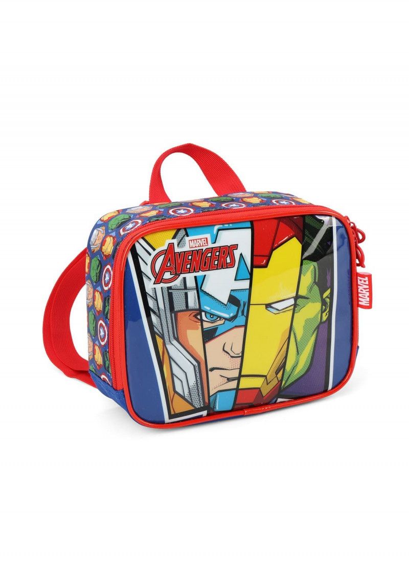 LANCHEIRA DE COSTAS AVENGERS AZUL LUXCEL - REF. LA39503AG-AZ - 1 UNIDADE