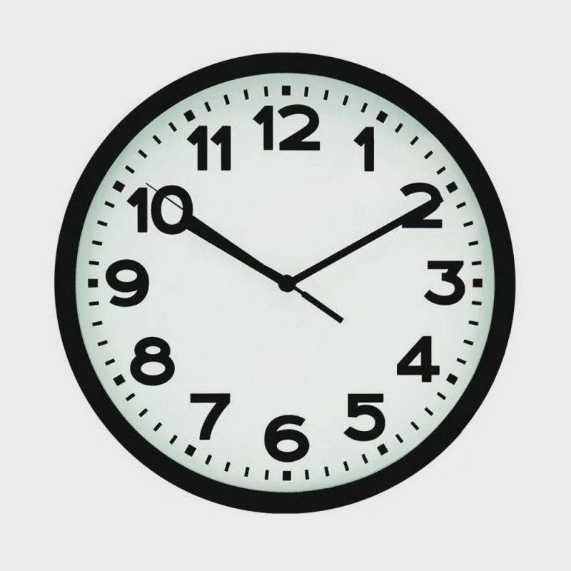 RELOGIO DE PAREDE PRETO 30CM - REF. 17838 - 1 UNIDADE