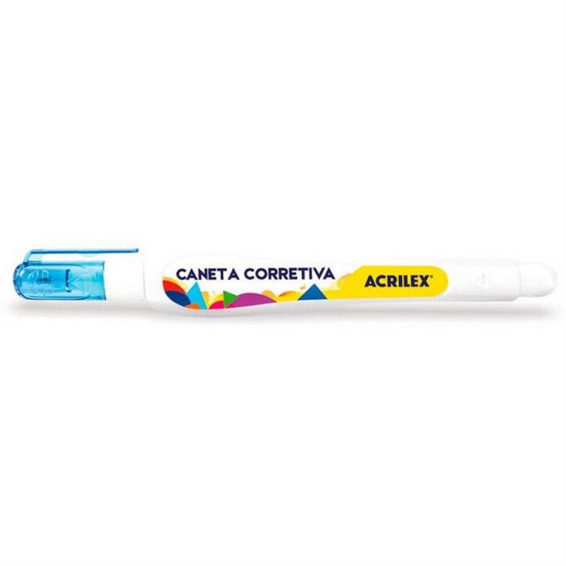 CANETA CORRETIVA 7ML ACRILEX - REF. 015370000 - CAIXA COM 12 UNIDADES