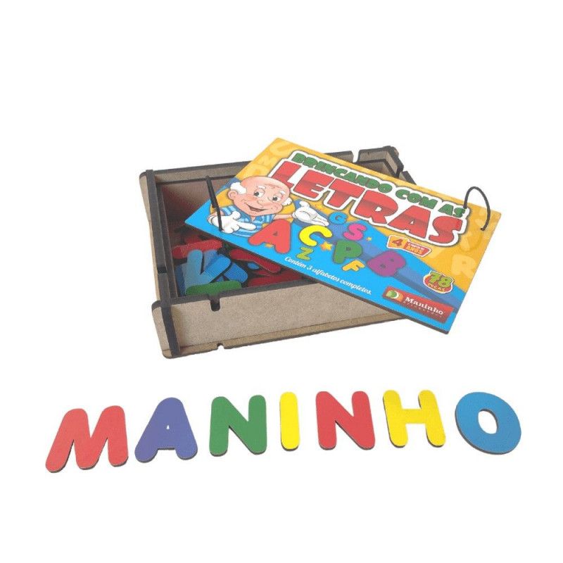 BRINCANDO COM AS LETRAS 78 PECAS MDF MANINHO - REF. 337.7 - 1 UNIDADE