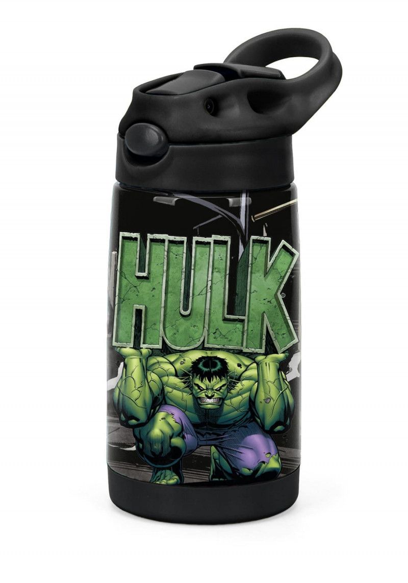 GARRAFA 500ML INOX AVENGERS  VERDE LUXCEL - REF. GF56156AG-VD - 1 UNIDADE