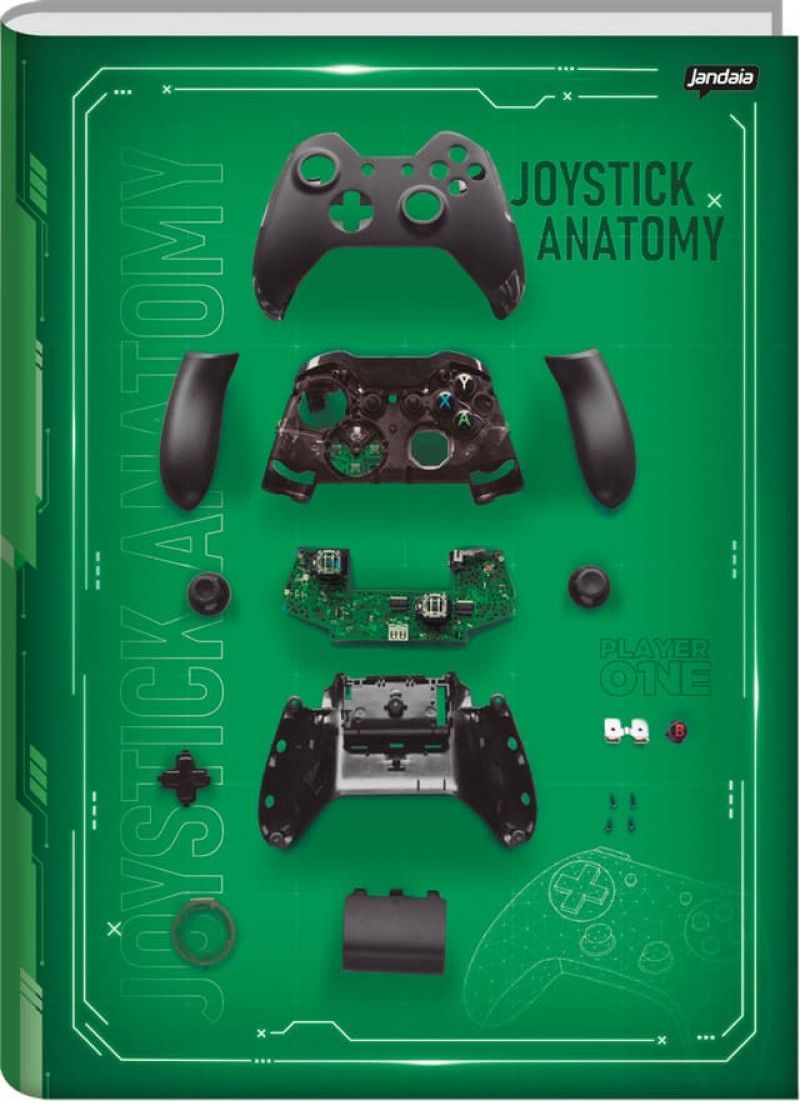 CADERNO BROCHURAO CAPA DURA 80FL PLAYER 1 JANDAIA - REF. 69060-77 - PACOTE COM 5 UNIDADES