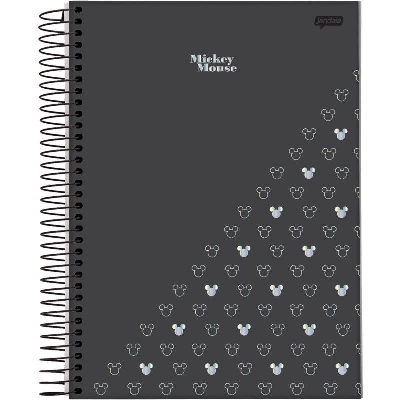CADERNO 1 MATERIA CAPA DURA 80FL MICKEY ARTS OFFICE JANDAIA - REF. 71357-24 - PACOTE COM 4 UNIDADES