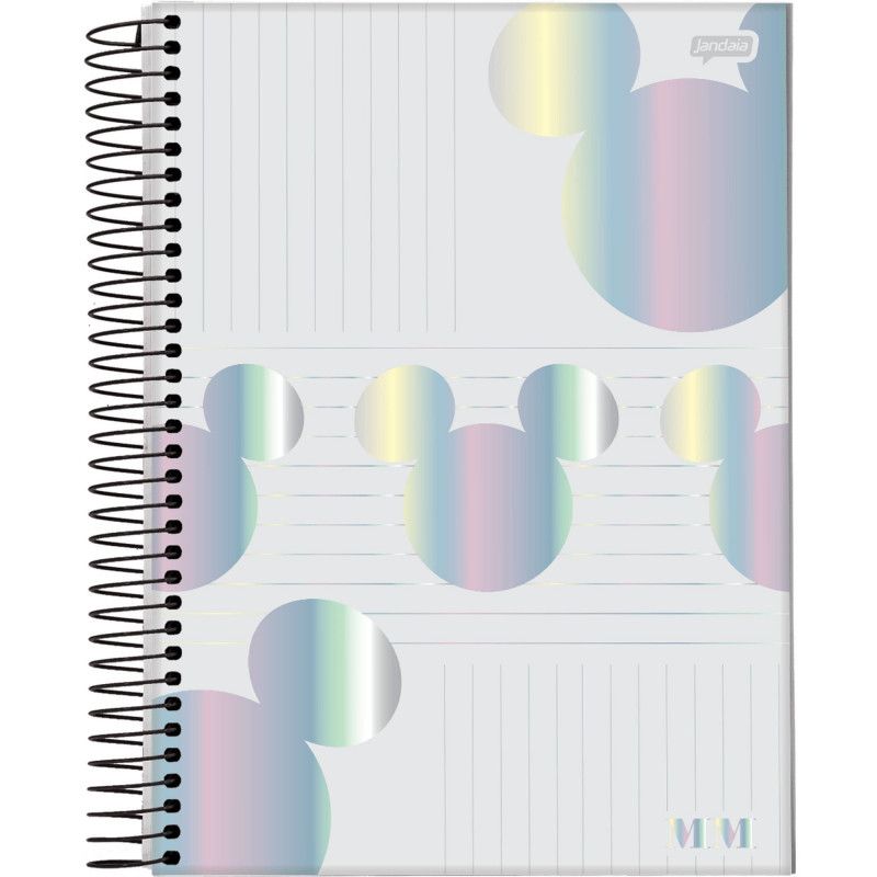 CADERNO 1 MATERIA CAPA DURA 80FL MICKEY ARTS OFFICE JANDAIA - REF. 71357-24 - PACOTE COM 4 UNIDADES