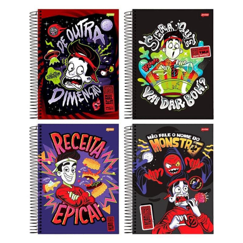 CADERNO 1 MATERIA CAPA DURA 80FL ENALDINHO JANDAIA - REF. 74500-24 - PACOTE COM 4 UNIDADES