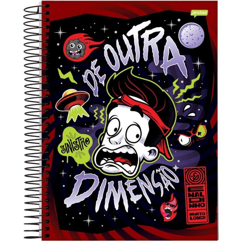 CADERNO 1 MATERIA CAPA DURA 80FL ENALDINHO JANDAIA - REF. 74500-24 - PACOTE COM 4 UNIDADES