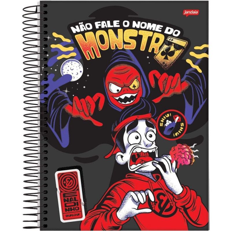CADERNO 1 MATERIA CAPA DURA 80FL ENALDINHO JANDAIA - REF. 74500-24 - PACOTE COM 4 UNIDADES