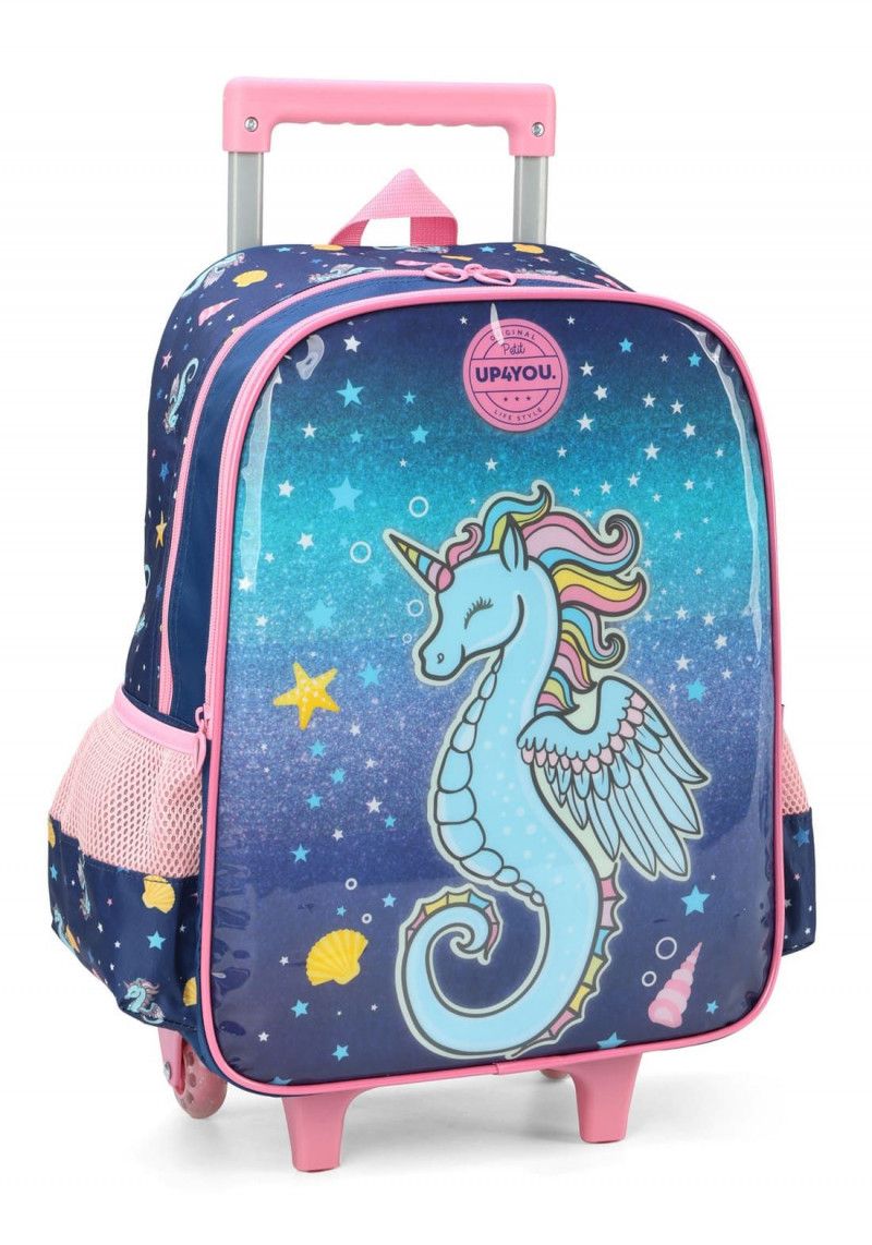 MOCHILETE CAVALO MARINHO AZUL LUXCEL - REF. IC39392UP0200U - 1 UNIDADE