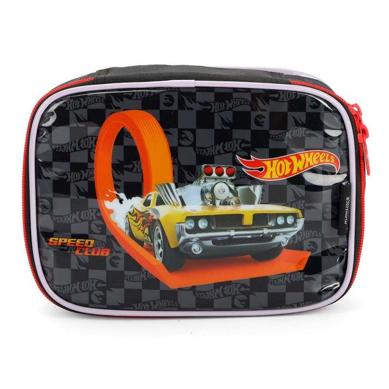 ESTOJO BOX HOTWHEELS PRETO LUXCEL - REF. EI39994HW-AZ - 1  UNIDADE