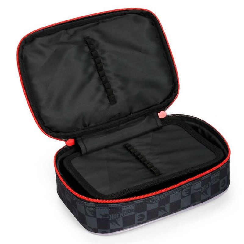 ESTOJO BOX HOTWHEELS PRETO LUXCEL - REF. EI39994HW-AZ - 1  UNIDADE