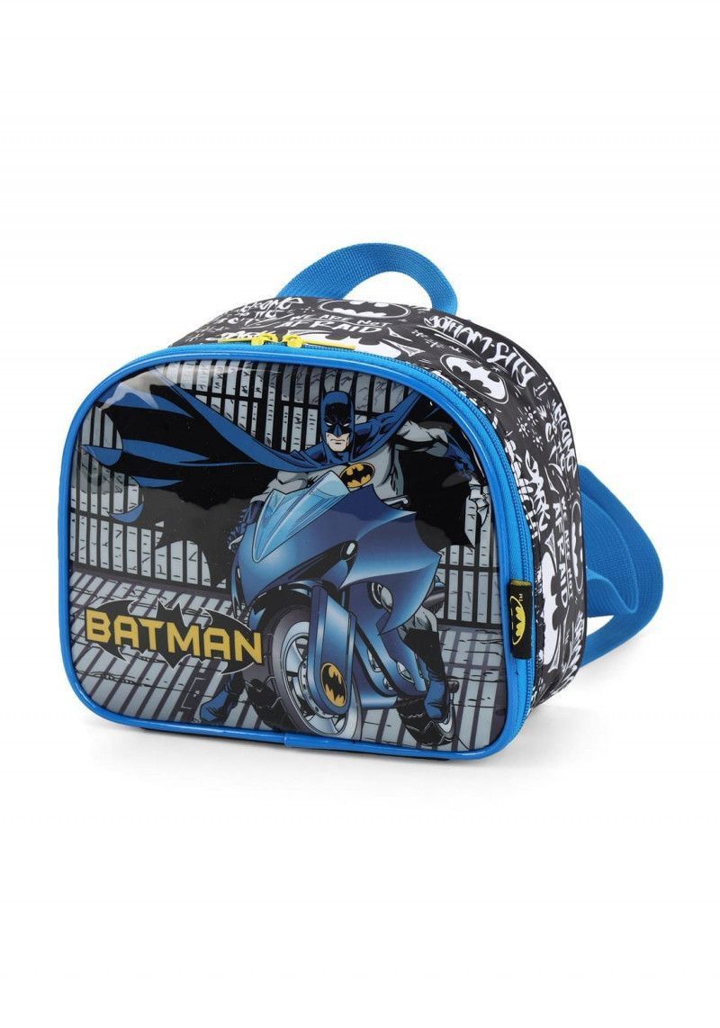 LANCHEIRA DE COSTAS AZUL BATMAN LUXCEL - REF. LA39263BM-AZ - 1 UNIDADE