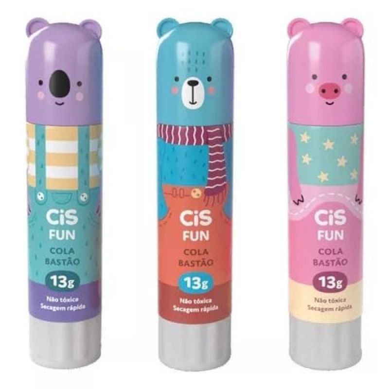 COLA BASTAO 13G FUN CIS - REF. 55.3413 - CAIXA COM 12 UNIDADES