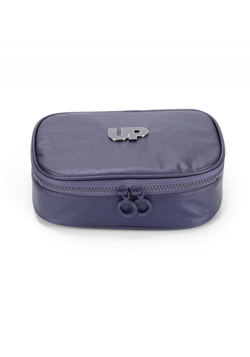 ESTOJO BOX CRINKLE METALIZADO AZUL LUXCEL - REF. ET47248UP-AZ - 1 UNIDADE