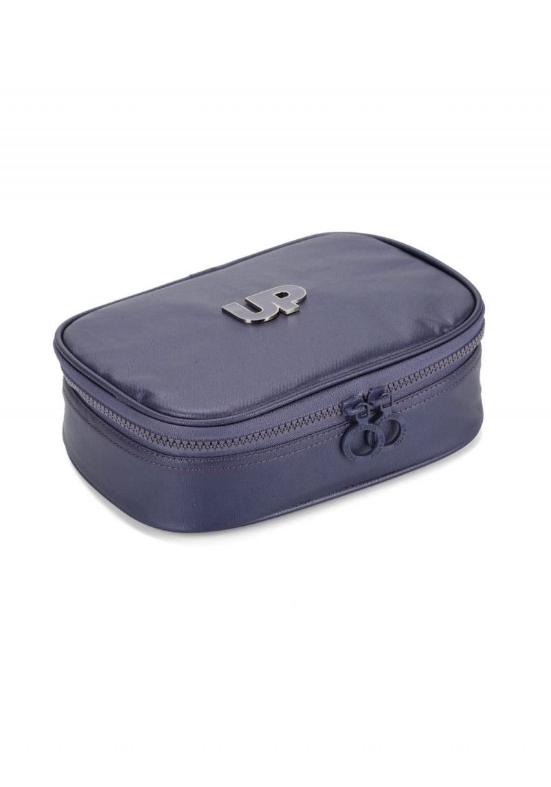 ESTOJO BOX CRINKLE METALIZADO AZUL LUXCEL - REF. ET47248UP-AZ - 1 UNIDADE