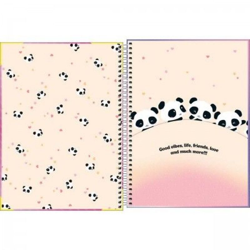 CADERNO 20 MATERIAS CAPA DURA LOVELY FRIEND TILIBRA - REF. 35098 - PACOTE COM 2 UNIDADES