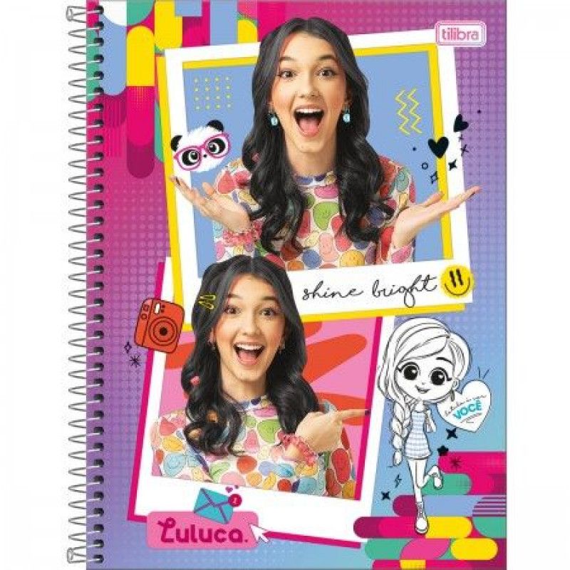CADERNO 1 MATERIA CAPA DURA 80FL LULUCA TILIBRA - REF. 34978 - PACOTE COM 4 UNIDIADES