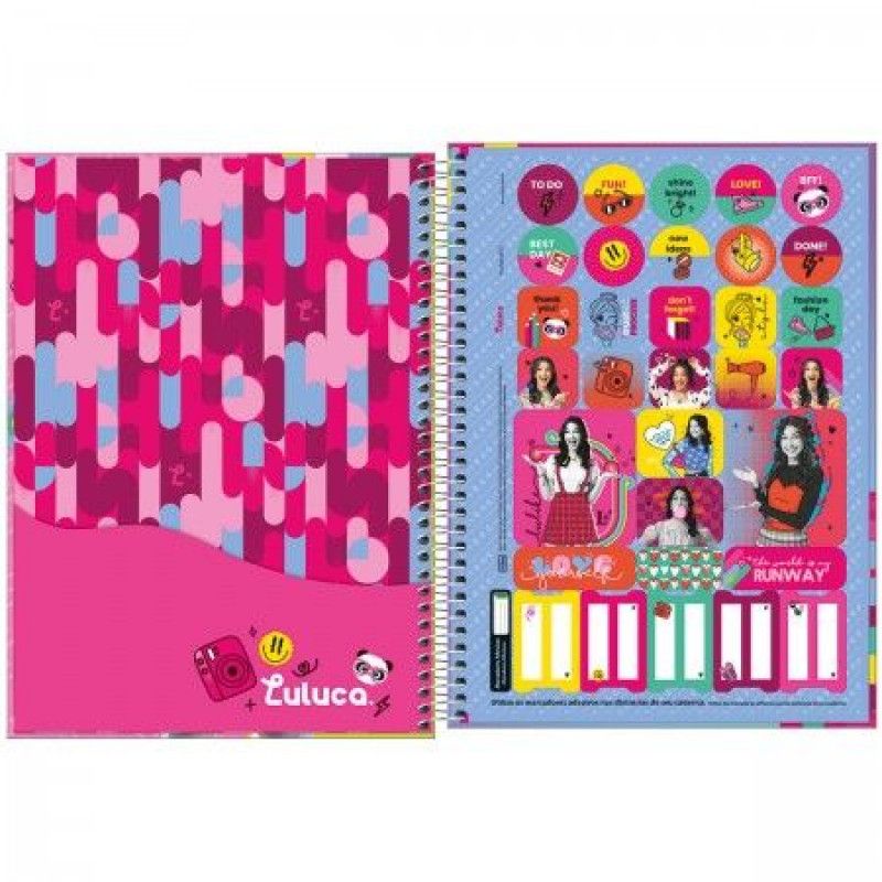 CADERNO 1 MATERIA CAPA DURA 80FL LULUCA TILIBRA - REF. 34978 - PACOTE COM 4 UNIDIADES