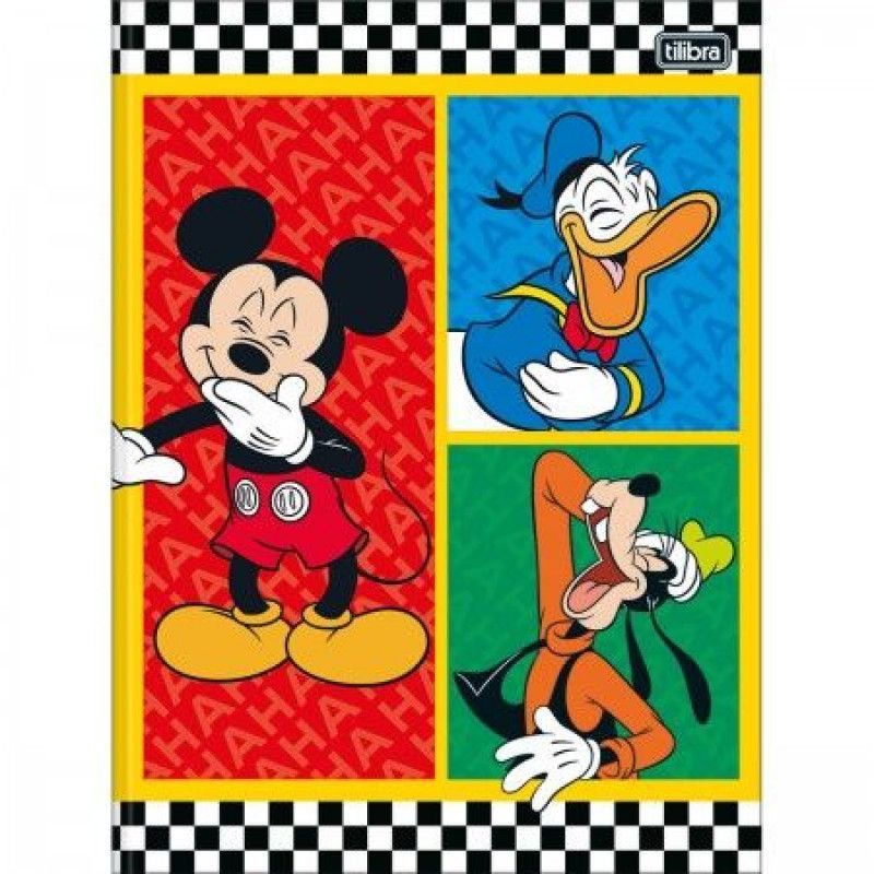 CADERNO BROCHURAO CAPA DURA 80FL MICKEY TILIBRA - REF. 30888 - PACOTE COM 5 UNIDADES