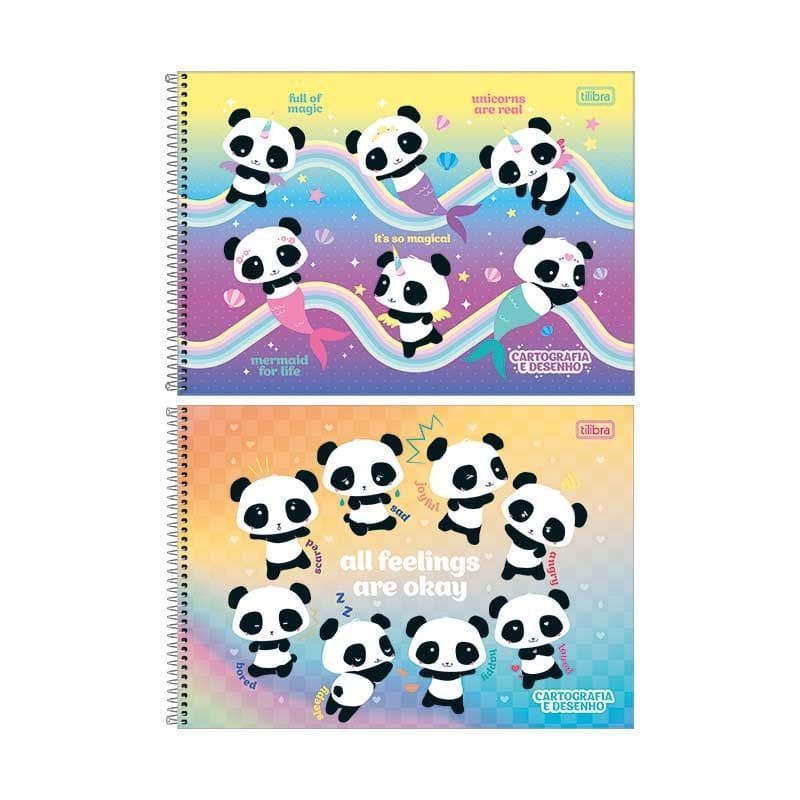 CADERNO DE  CARTOGRAFIA CAPA DURA 80FL LOVELY FRIEND TILIBRA - REF. 35125 - PACOTE COM 4 UNIDADES