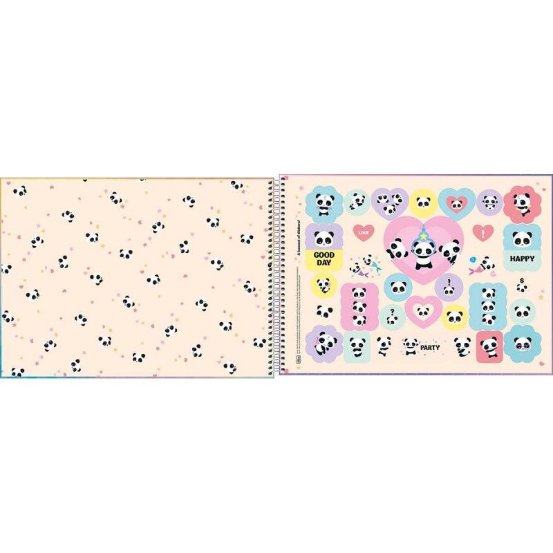 CADERNO DE  CARTOGRAFIA CAPA DURA 80FL LOVELY FRIEND TILIBRA - REF. 35125 - PACOTE COM 4 UNIDADES