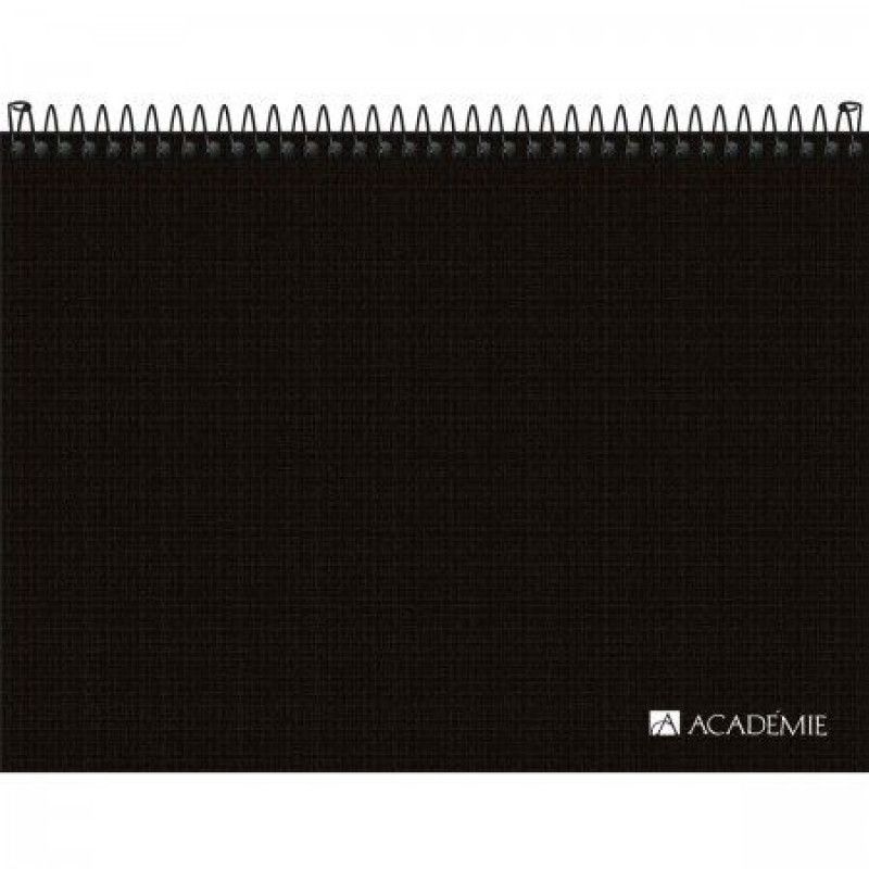 CADERNO CAPA DURA 50FL 150G SKETCH BOOK ACADEMIE PRETO TILIBRA - REF. 32274 - PACOTE COM 5 UNIDADES