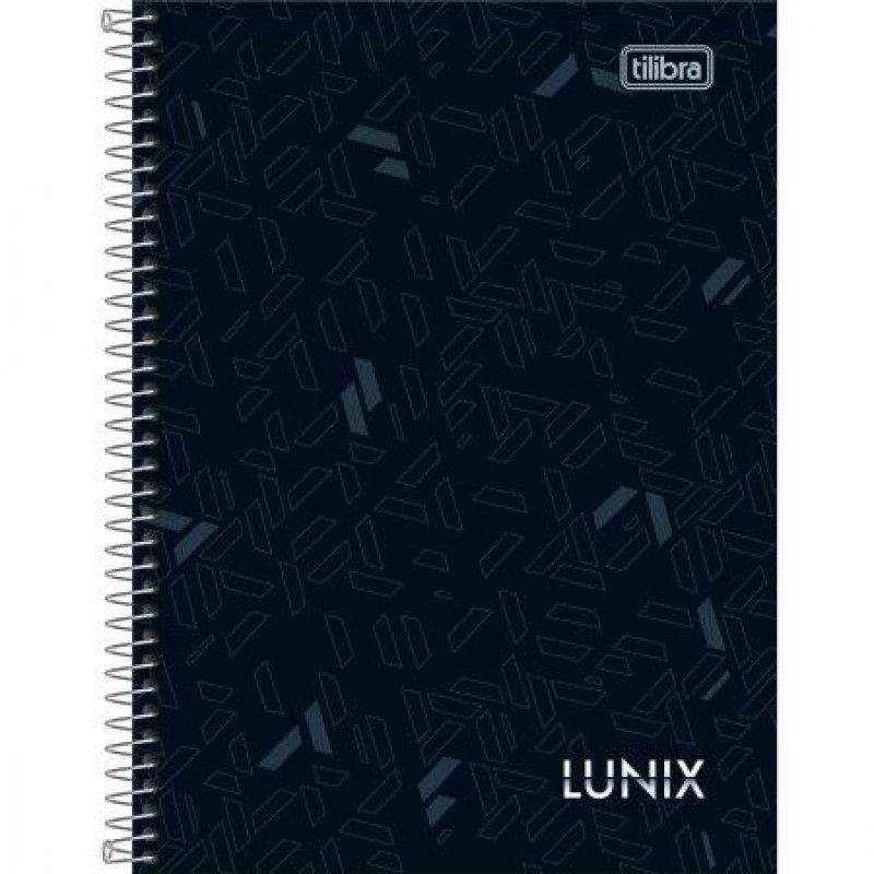 CADERNO ESPIRAL CAPA DURA 1/4 160FL LUNIX TILIBRA - REF. 34638 - PACOTE COM 4 UNIDADES