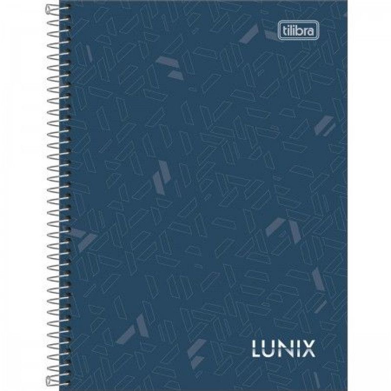 CADERNO ESPIRAL CAPA DURA 1/4 160FL LUNIX TILIBRA - REF. 34638 - PACOTE COM 4 UNIDADES