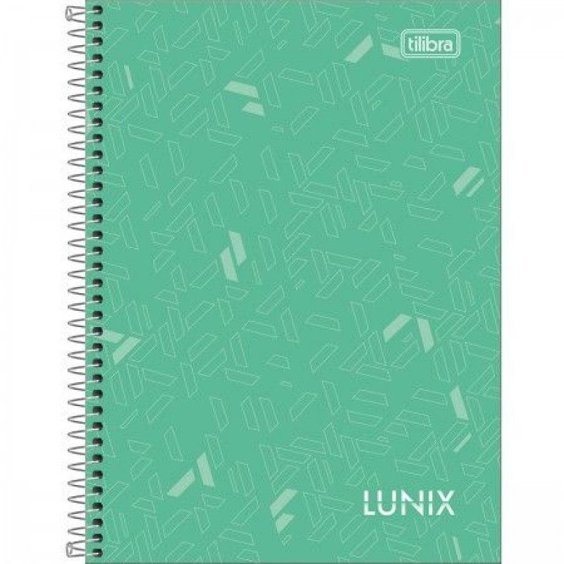 CADERNO ESPIRAL CAPA DURA 1/4 160FL LUNIX TILIBRA - REF. 34638 - PACOTE COM 4 UNIDADES
