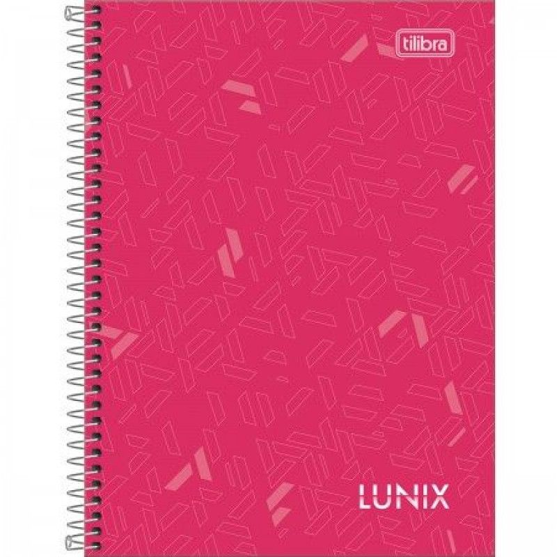 CADERNO ESPIRAL CAPA DURA 1/4 160FL LUNIX TILIBRA - REF. 34638 - PACOTE COM 4 UNIDADES
