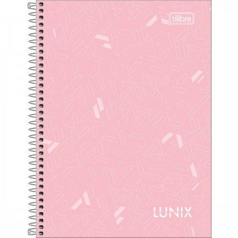 CADERNO ESPIRAL CAPA DURA 1/4 160FL LUNIX TILIBRA - REF. 34638 - PACOTE COM 4 UNIDADES