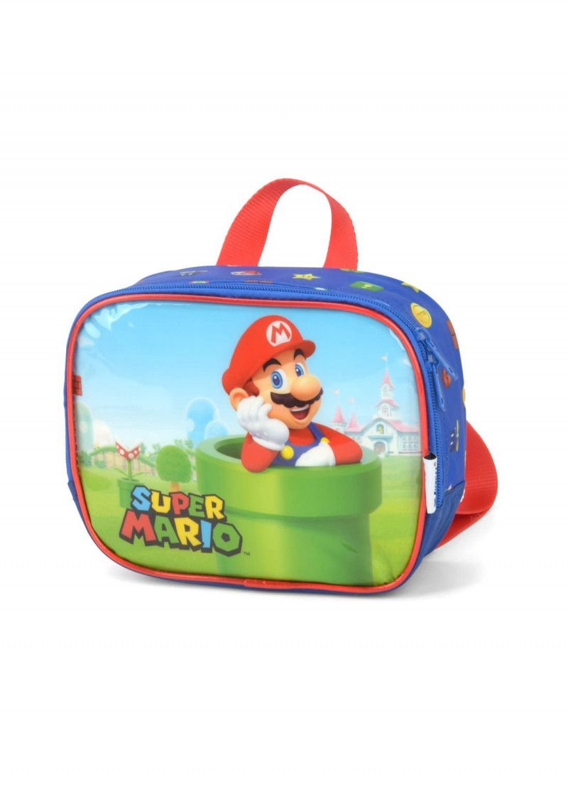 LANCHEIRA DE COSTAS SUPER MARIO AZUL LUXCEL - REF. LA39433MO0200U - 1 UNIDADE