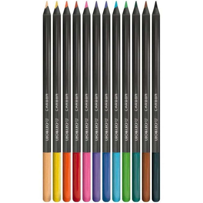LAPIS 12 CORES CARBON LEO E LEO - REF. 4430 - PACOTE COM 6 UNIDADES