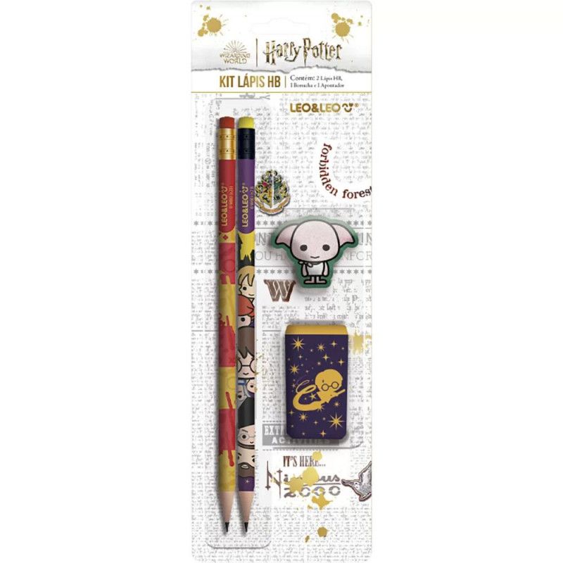 KIT ESCOLAR HARRY POTTER COM 4 PECAS LEO E LEO - REF. 71625 - 1 UNIDADE