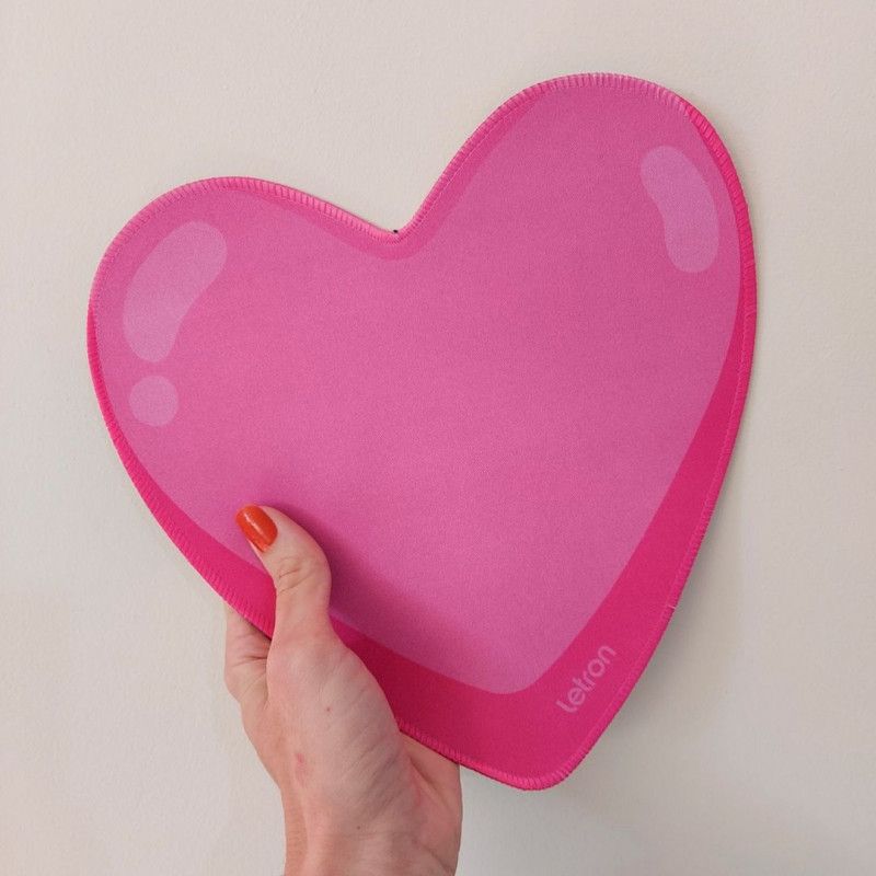 MOUSE PAD CORACAO PINK VIBES LETRON - REF. 74358 - 1 UNIDADE