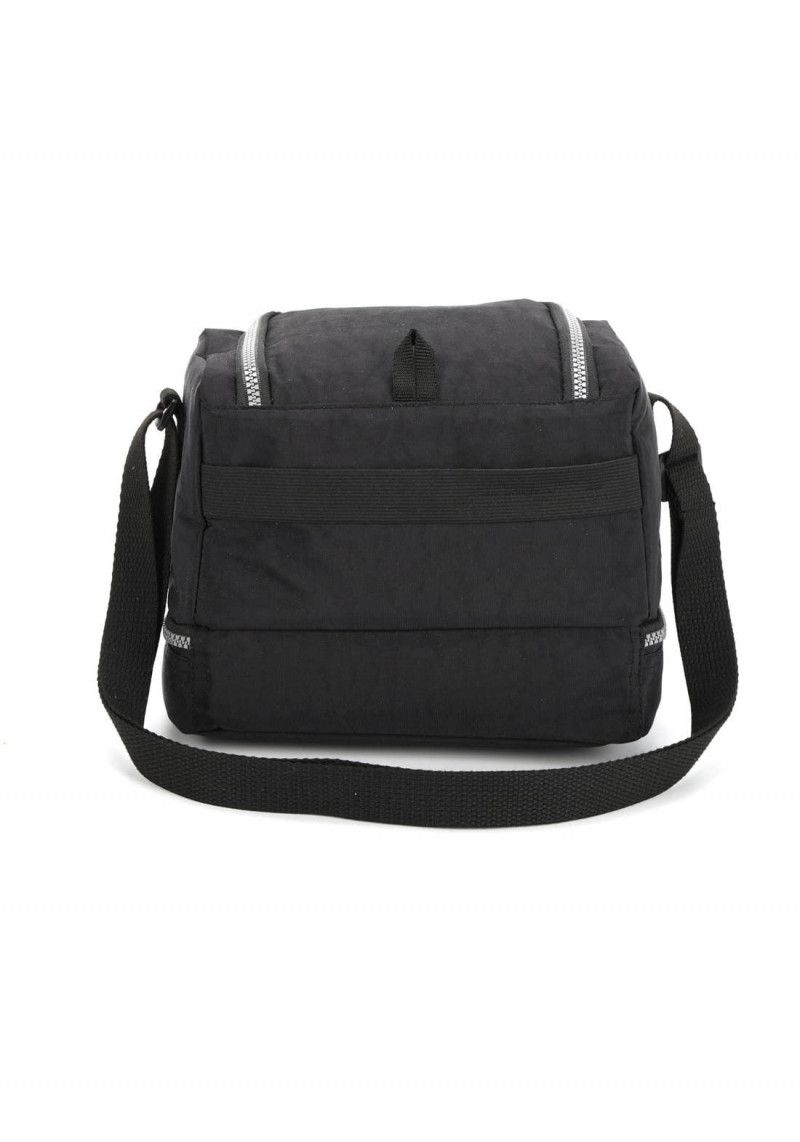 LANCHEIRA COM ALCA CRINKLE PRETO LUXCEL - REF. LA47153UP-PTO - 1 UNIDADE