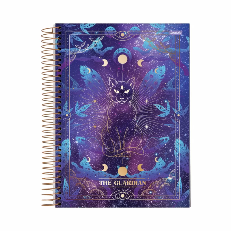 CADERNO 1 MATERIA CAPA DURA 80FL MYSTIC JANDAIA - REF. 69020-24 - PACOTE COM 4 UNIDADES
