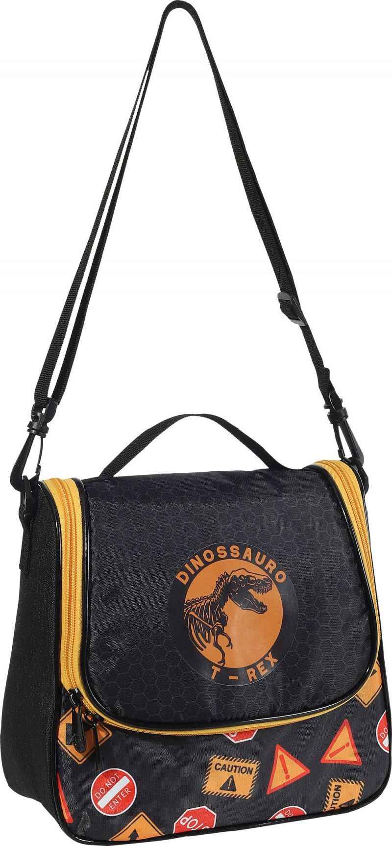 LANCHEIRA COM ALCA DINOSSAUROS MIM6344-L YEPP AMARELO - 1 UNIDADE