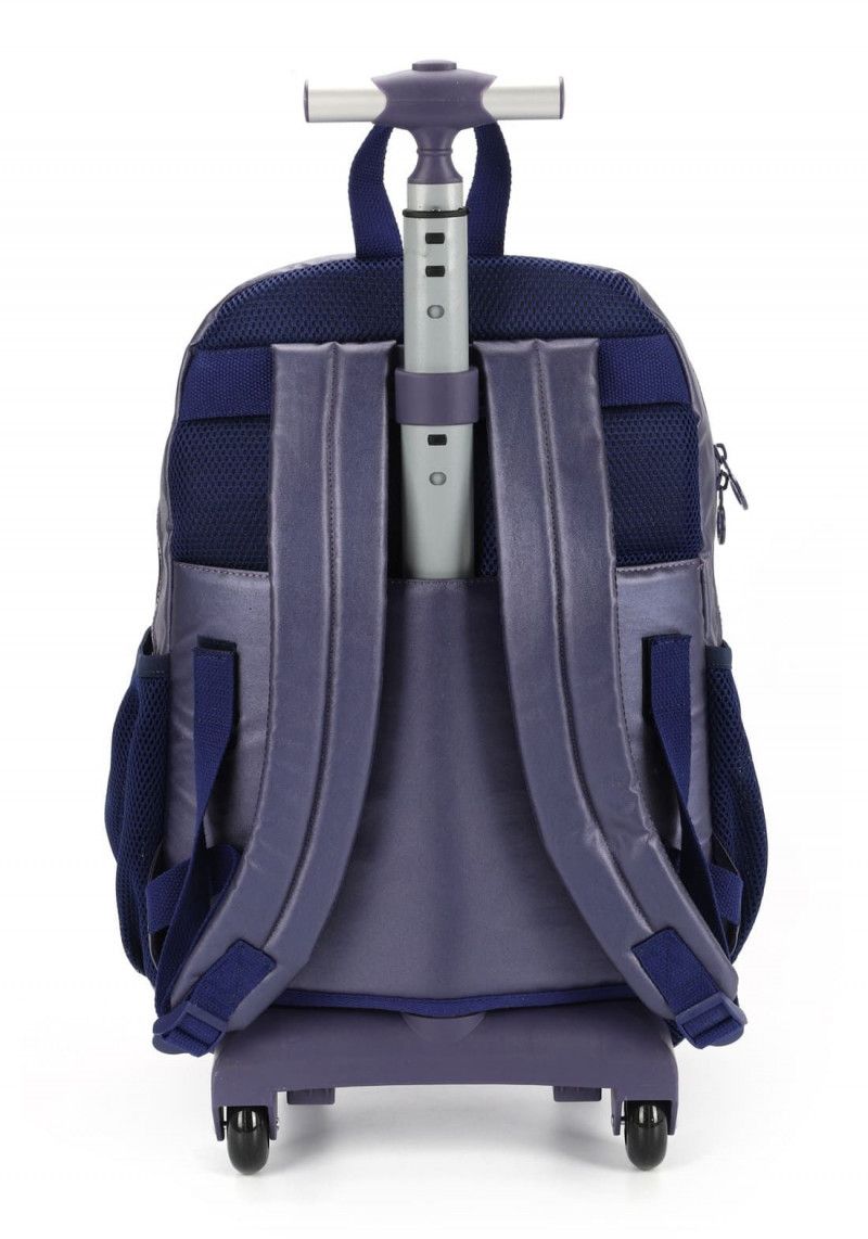 MOCHILETE CRINKLE METALIZADO ROXO LUXCEL - REF. MC47243UP-AZ - 1 UNIDADE