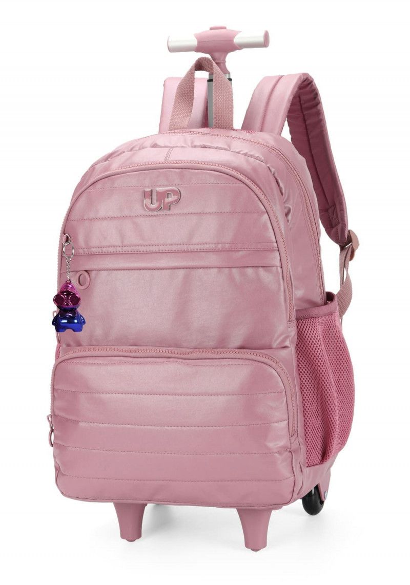 MOCHILETE CRINKLE METALIZADO ROSA LUXCEL - REF. MC47243UP-RS - 1 UNIDADE
