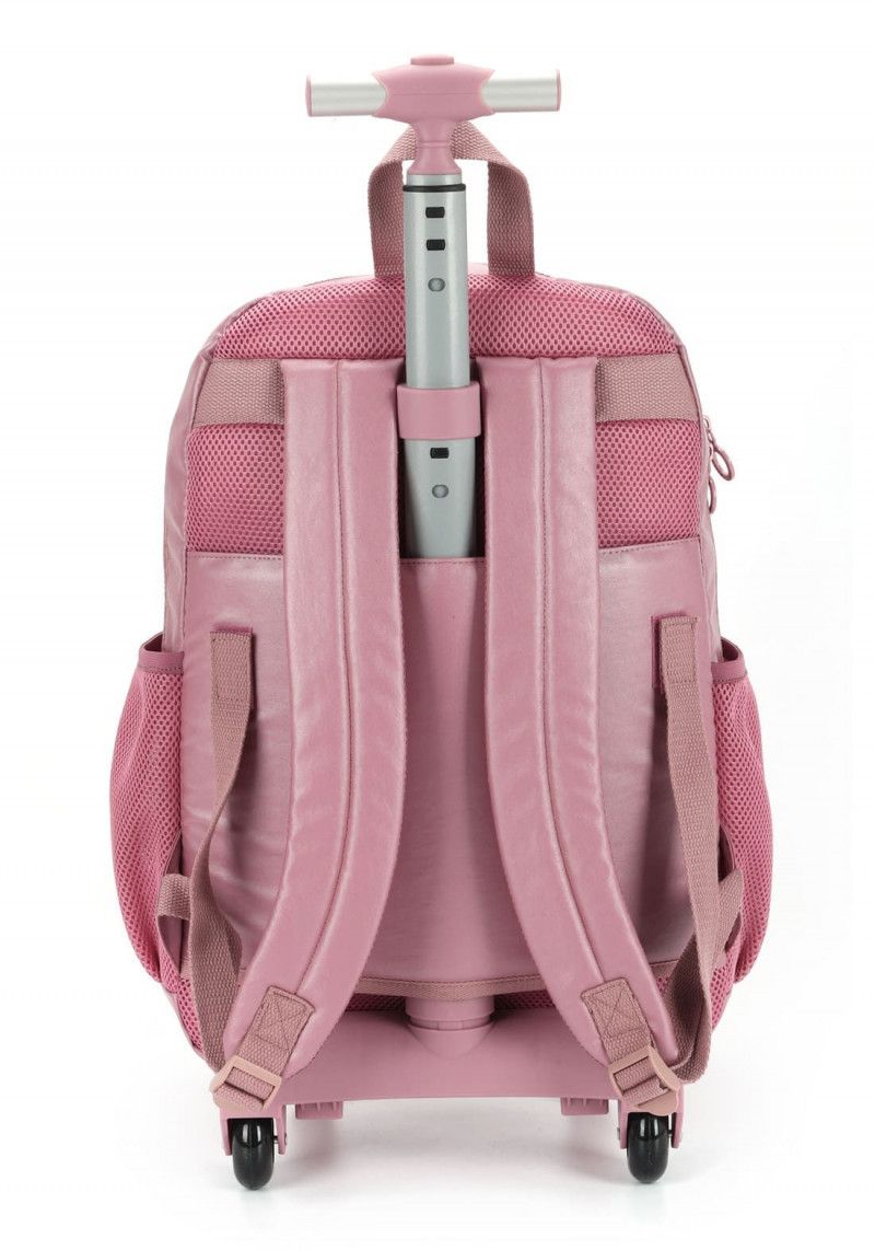 MOCHILETE CRINKLE METALIZADO ROSA LUXCEL - REF. MC47243UP-RS - 1 UNIDADE