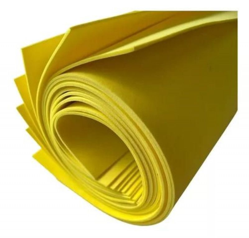 PLACA EVA 60X40CM  LISO 5MM HAITI AMARELO FERRARI - PACOTE COM 5 UNIDADES