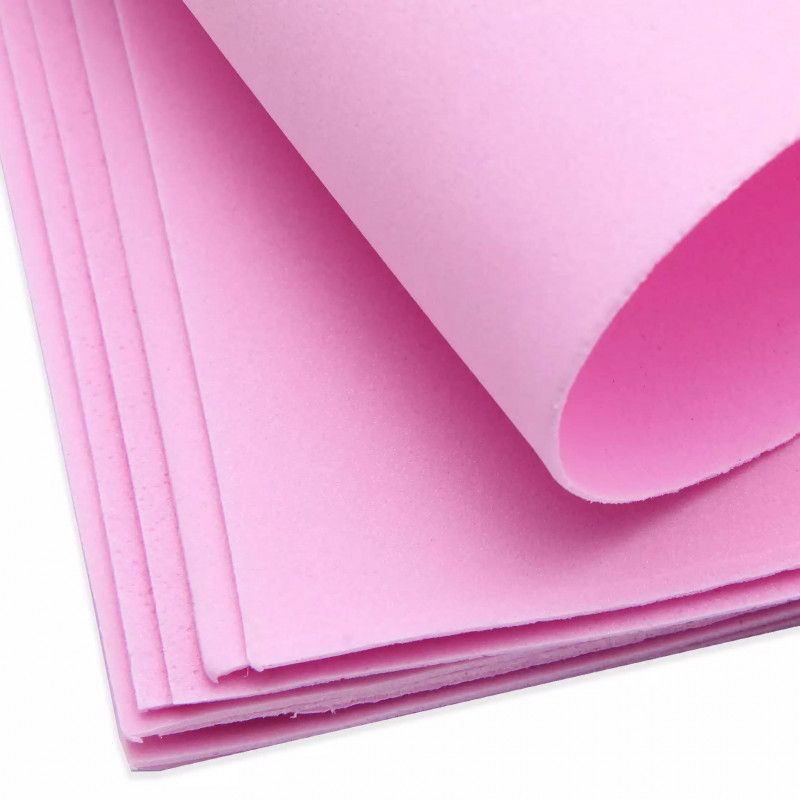 PLACA EVA 60X40CM  LISO 5MM HAITI ROSA PINK - PACOTE COM 5 UNIDADES