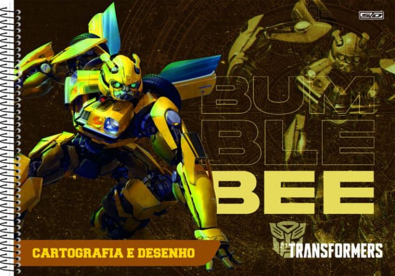 CADERNO DE CARTOGRAFIA CAPA DURA 60FL TRANSFORMERS SAO DOMINGOS - REF. 10512 - PACOTE COM 5 UNIDADES