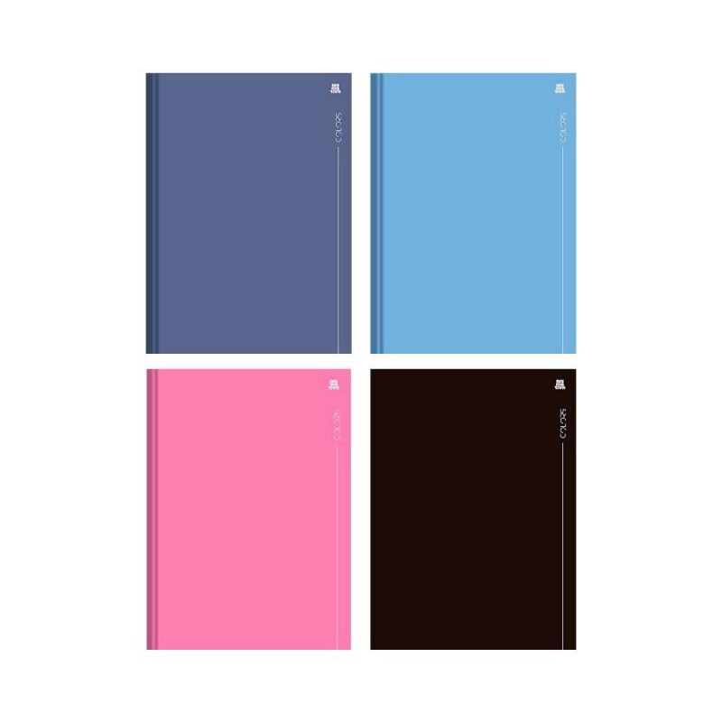 CADERNO BROCHURA 1/4 CCAPA DURA 80FL COLORS SAO DOMINGOS - REF. 10491 - PACOTE COM 5 UNIDADES