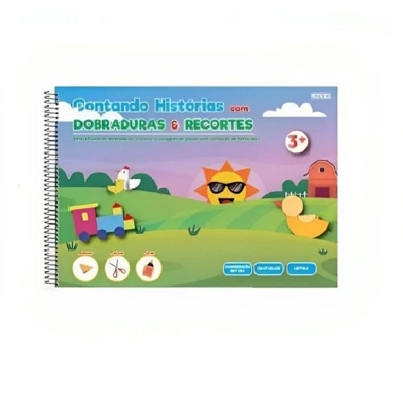 CADERNO DE ATIVIDADES CONTATO HISTORIA COM DOBRADURAS E RECORTES 60FL SAO DOMINGOS - REF. 10543 - PACOTE COM 5 UNIDADES