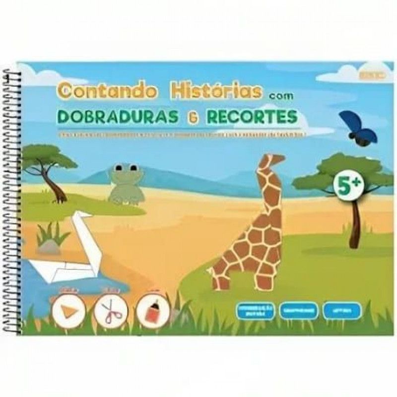 CADERNO DE ATIVIDADES HISTORIA COM DOBRADURA E RECORTES 60FL SAO DOMINGOS - REF. 10545 - PACOTE COM 5 UNIDADES