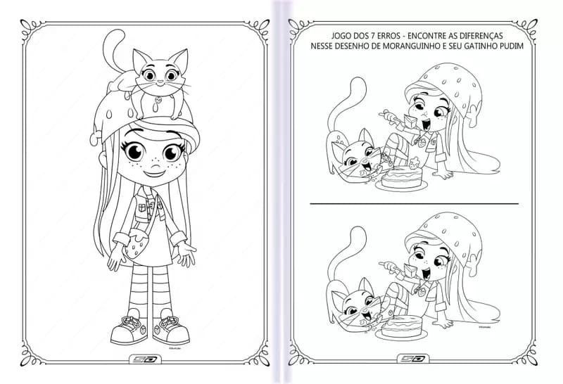 LIVRO DE ATIVIDADE PARA COLORIR MORANGUINHO 8FL SAO DOMINGOS - REF. 10524 - PACOTE COM 20 UNIDADES