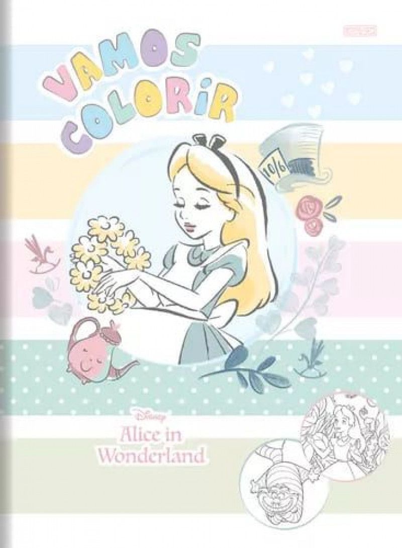 LIVRO DE ATIVIDADES PARA COLORIR ALICE 8 FL SAO DOMINGOS - REF. 10525 - PACOTE COM 20 UNIDADES